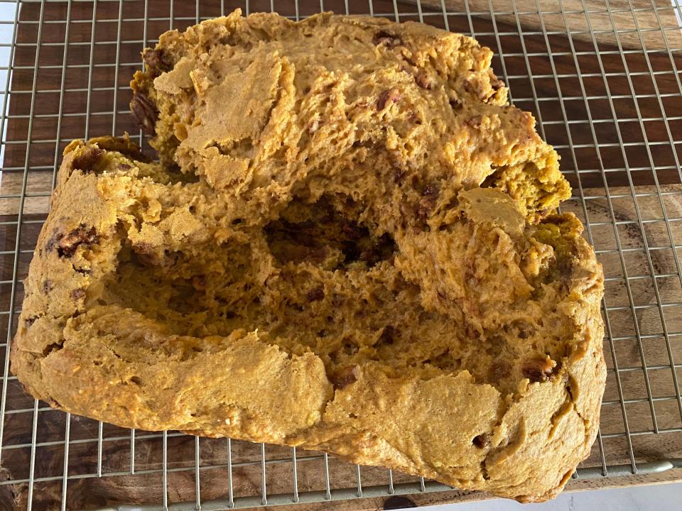 A failed pumpkin bread.