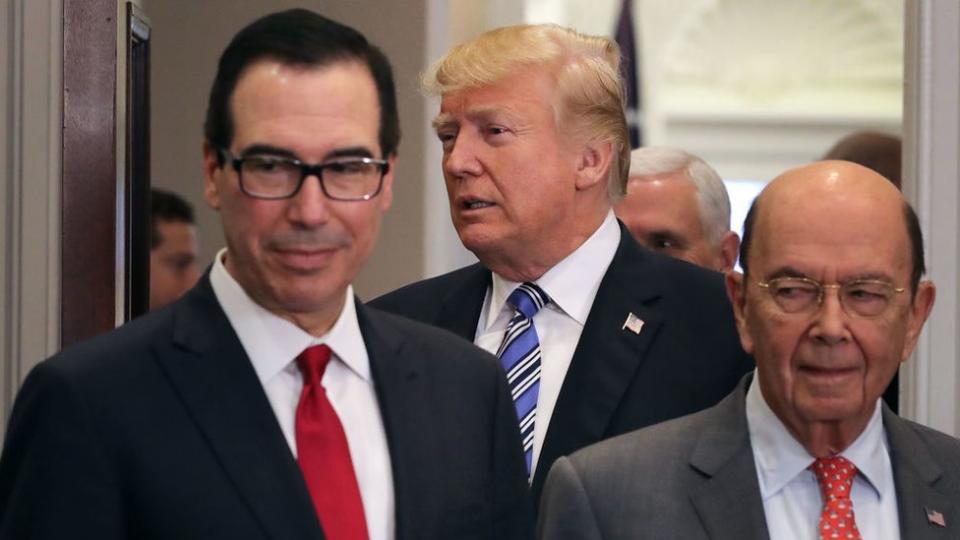 Steve Mnuchin, Donald Trump, Wilbur Ross