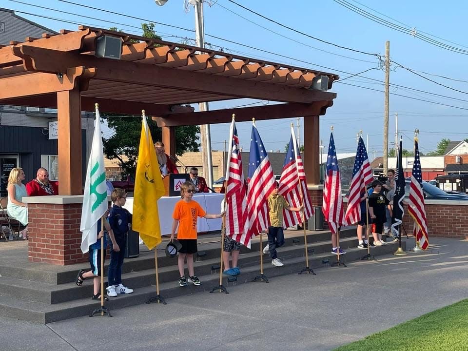 Ashland Elks Lodge 1360 held its 102nd Flag Day Ceremony at Foundation Plaza in downtown Ashland on Tuesday,  June 14..