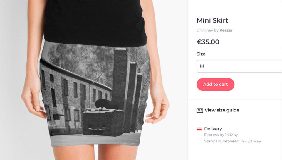The Auschwitz Memorial has criticised an online retailer for cashing in on clothing and household decor printed with images of the former Nazi concentration camp. Source: Auschwitz Memorial/ Twitter 