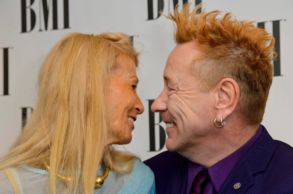 Nora Forster and John Lydon attends the BMI Awards at The Dorchester on October 15, 2013 (Getty Images)