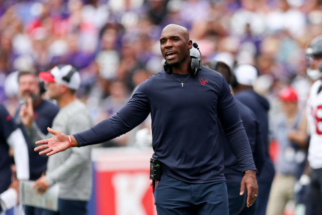 Texans coach DeMeco Ryans would go for it again on fourth downs against the  Ravens