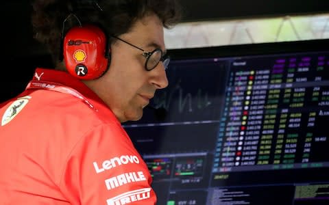 September 20, 2019 Ferrari's team principal Mattia Binotto during practic - Credit: REUTERS