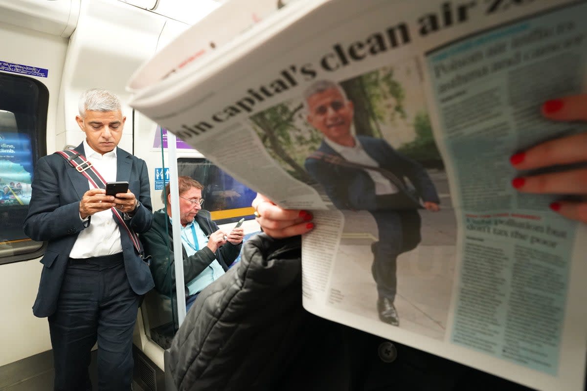 Mayor of London Sadiq Khan’s transport policies are put to the test (PA)