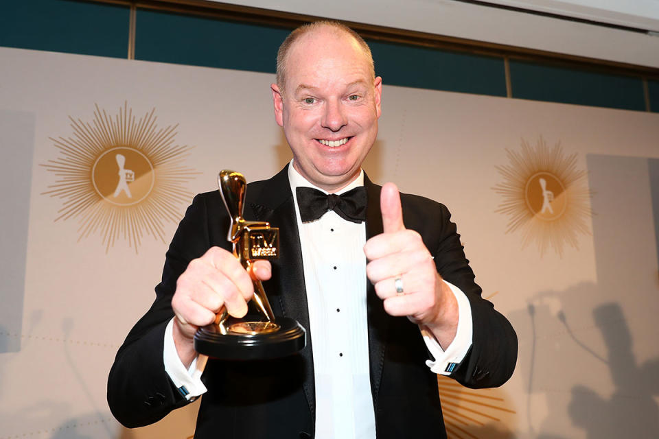 Tom Gleeson with his Gold Logie in 2015