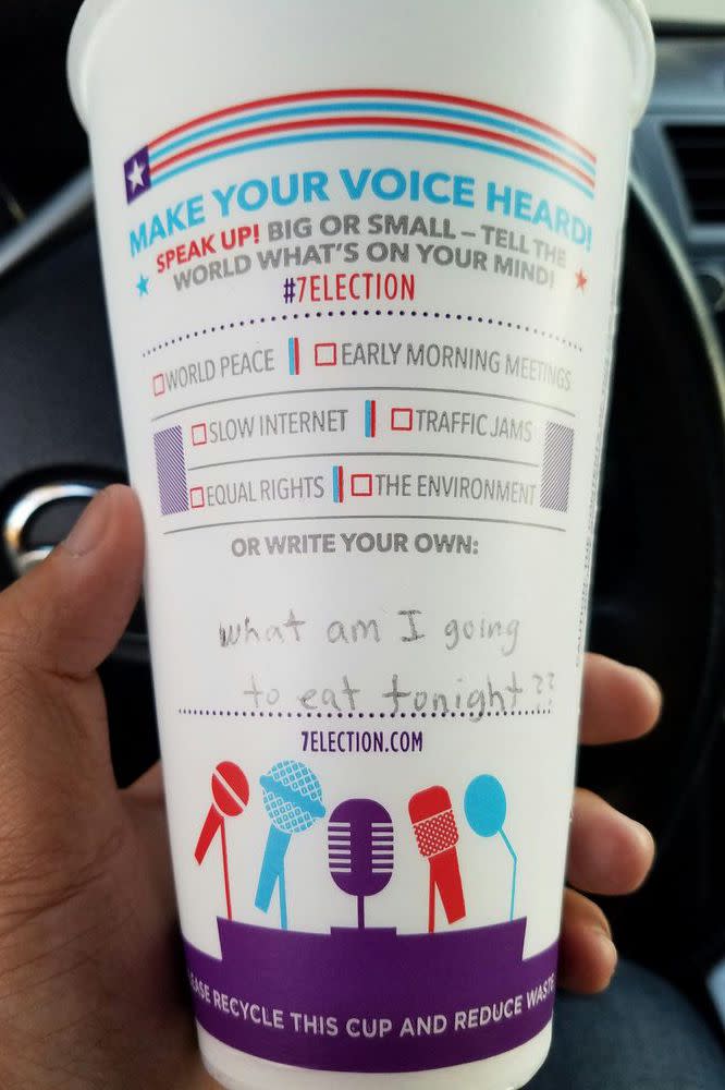 7-Eleven “7-Election” poll coffee cup