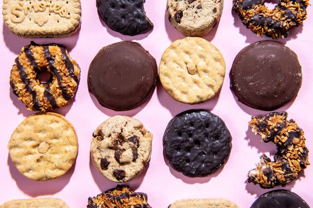 <p>Mariah Tauger / Los Angeles Times via Getty </p> Here are some of the Girl Scouts Cookies available this year