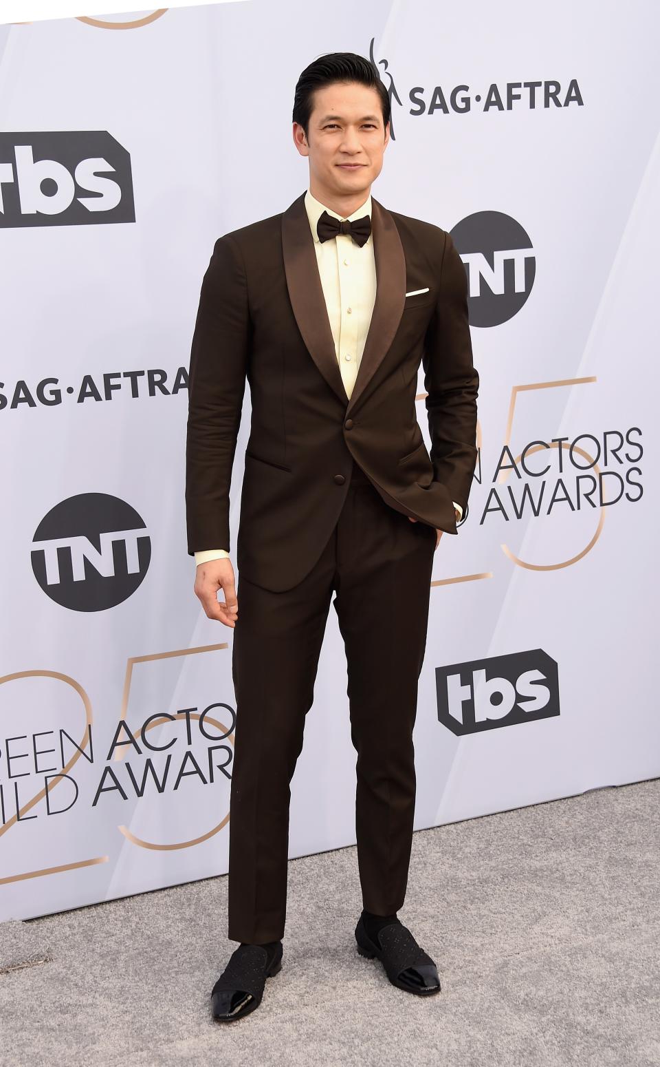 Harry Shum Jr. in Giorgio Armani