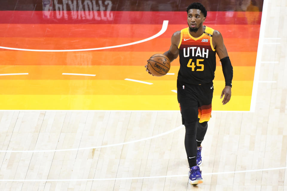 猶他爵士頭牌球星Donovan Mitchell。（Photo by Alex Goodlett/Getty Images）