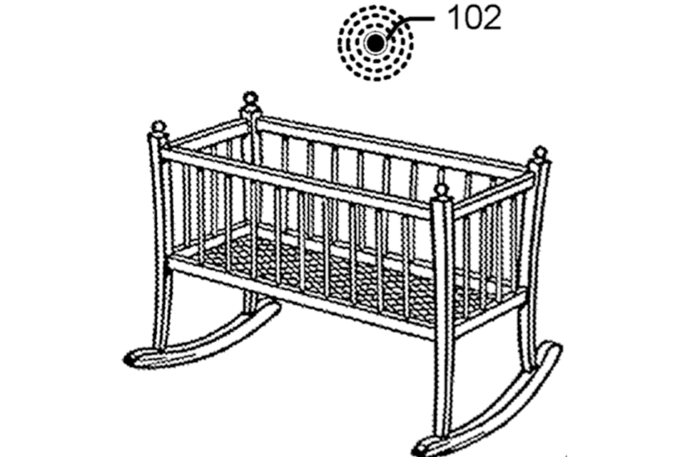 Antennae could we stuck above a cot to check breathing and heart rate (Google / European Patent Office)