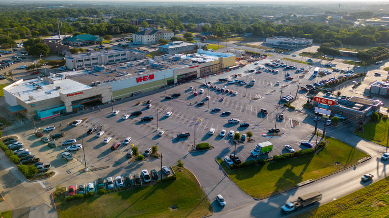 Aerial view of H-E-B site