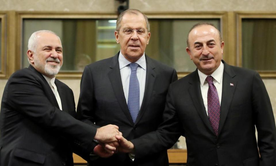 Javad Zarif, Sergei Lavrov and Mevlüt Çavuşoğlu