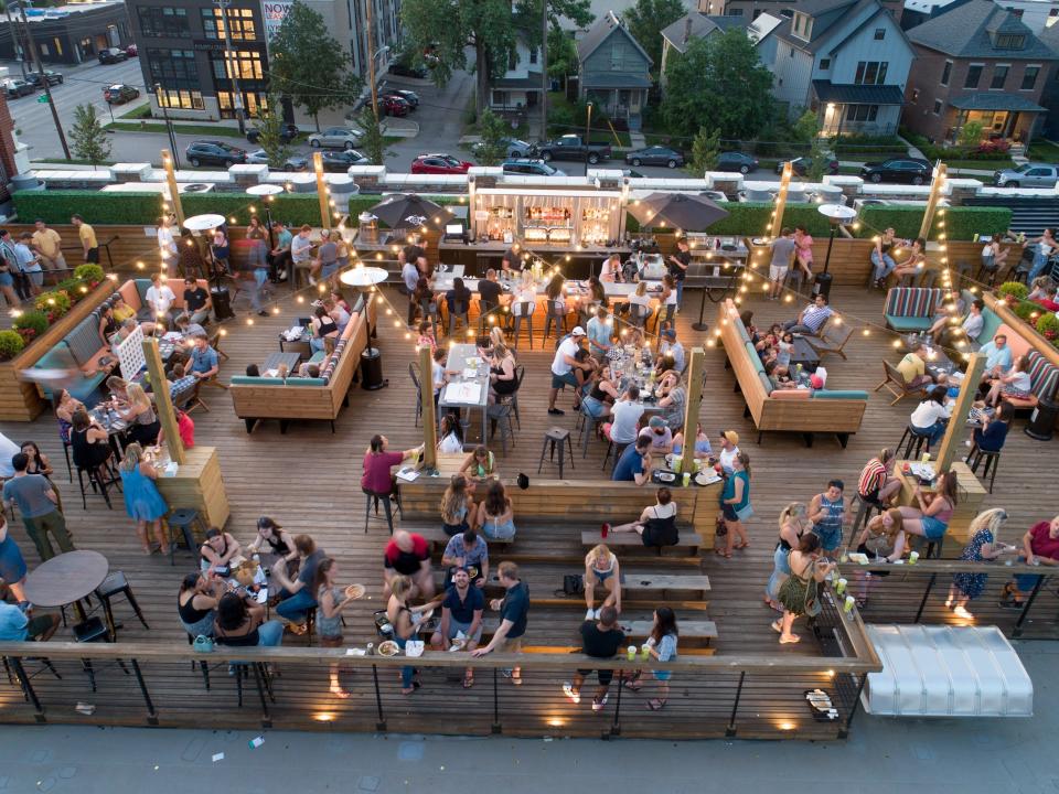 ROOFTOP @ BUDD provides a relaxing spot that offers a variety of beverages.