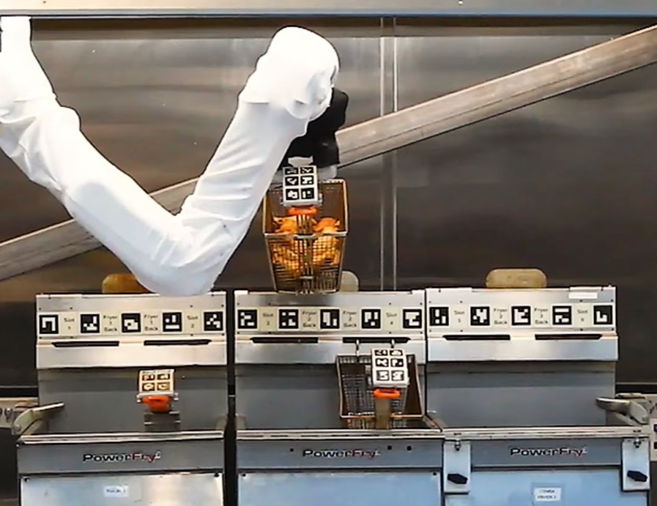 Miso Robotics’ Flippy 2 robot can cook multiple meals at once and is already employed by several fast food chains (Miso Robotics/ screenshot)