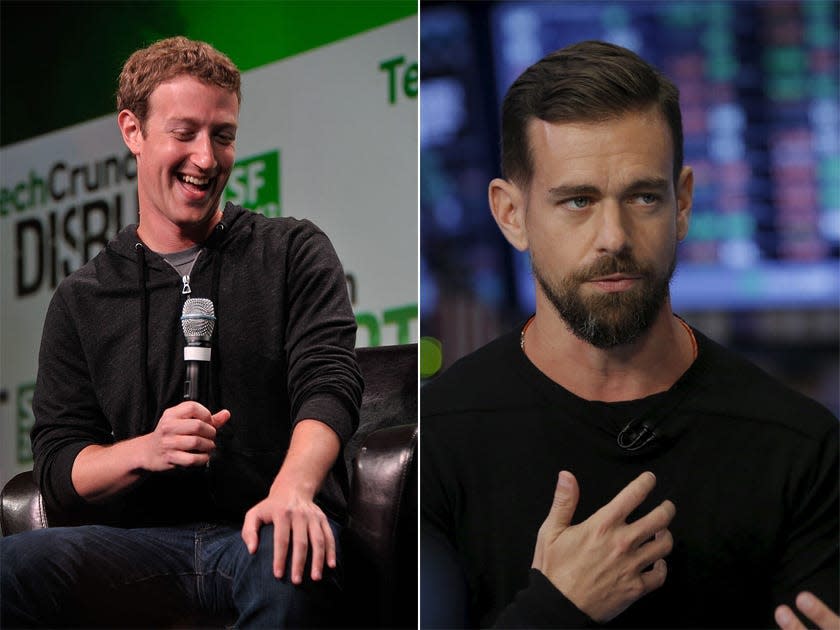 Mark Zuckerberg Jack Dorsey