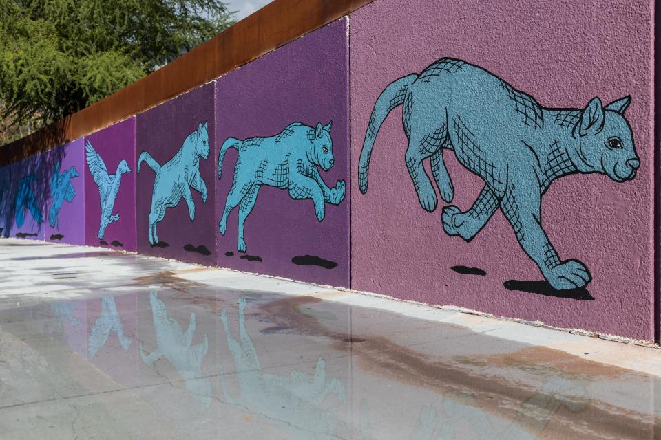 El Paso artist Christin Apodaca's mural at the 15th anniversary of Chalk the Block on Sat. Oct. 8, 2022.