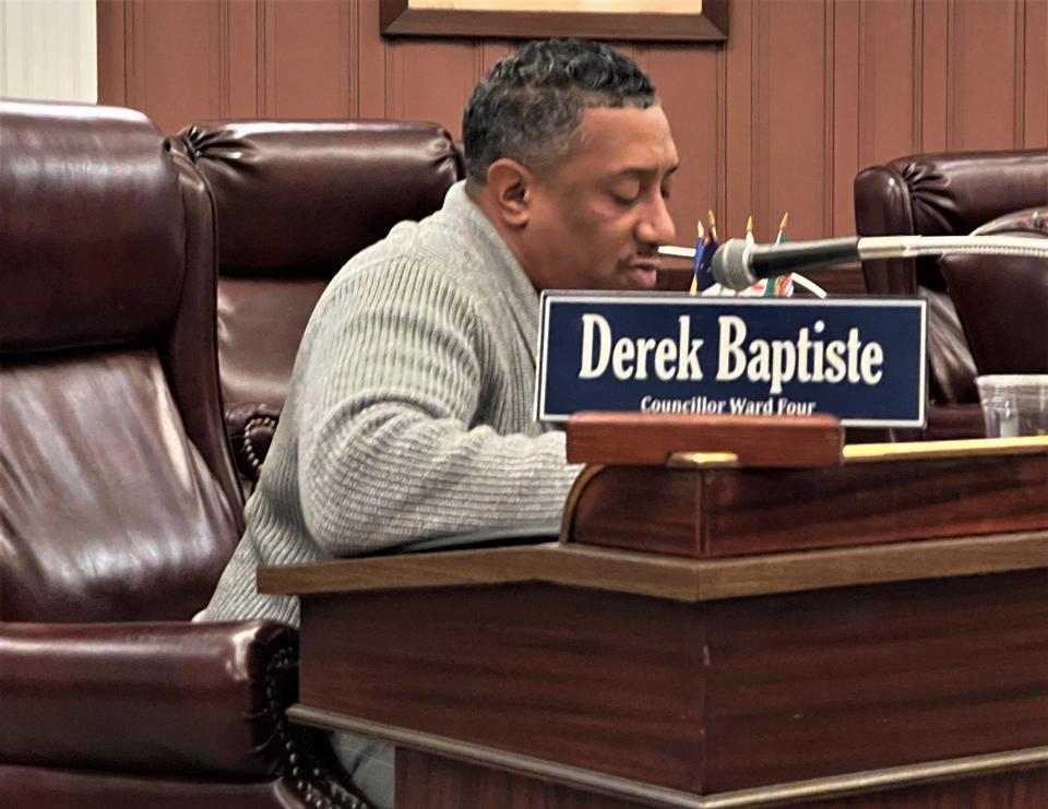 Ward Four City Councilor Derek Baptiste sought information from Police Chief Paul Oliveira on how crime is reported to the public and city officials, especially shootings.