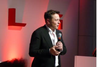 Tesla Motors CEO Elon Musk at Tesla Store opening in Westfield Mall, London, Oct 2013