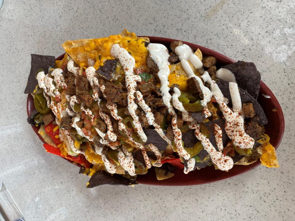 The carne asada nachos at Marquee Dayclub at the Cosmopolitan Las Vegas resort were delicious – and $36.