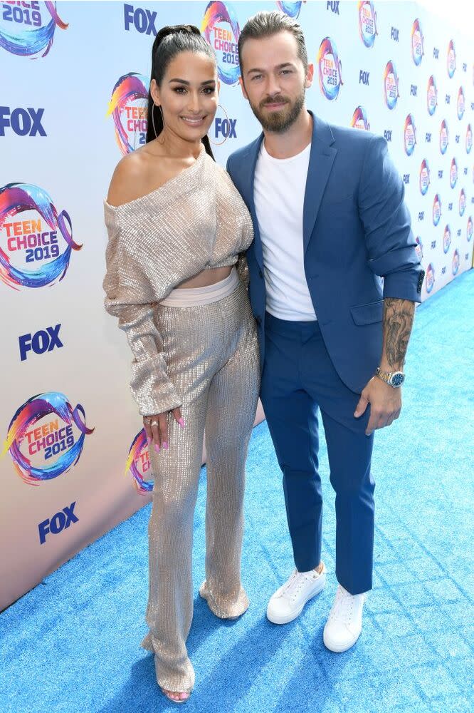 Nikki Bella and Artem Chigvintsev | Kevin Mazur/Getty Images