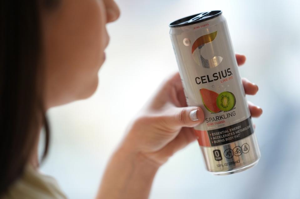 Drinks promoted as offering mental or physical benefits beyond hydration, like Celsius, are growing in popularity around the world. AP