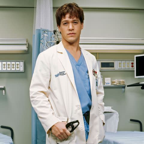 <p>Frank Ockenfels/Walt Disney Television via Getty Images</p> T.R. Knight as Dr. George O'Malley on 'Grey's Anatomy,' circa 2005