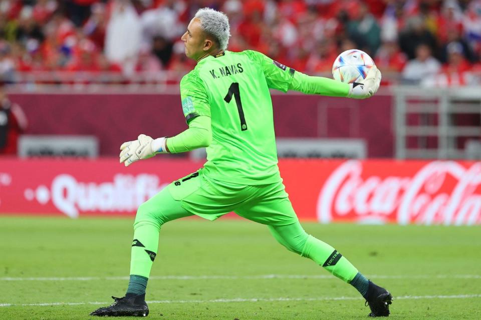 Paris Saint-Germain goalkeeper Keylor Navas in action for Costa Rica (AFP via Getty Images)