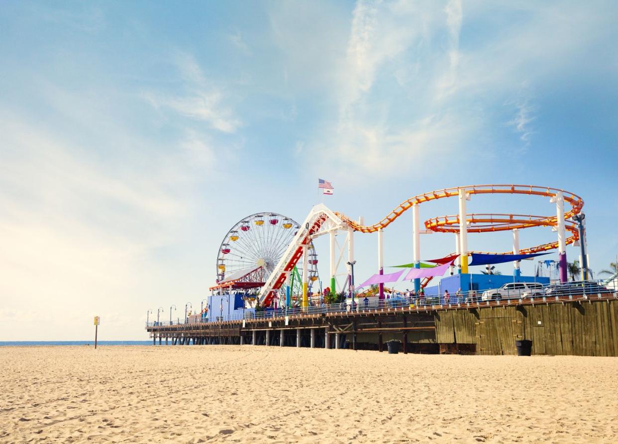 santa monica beach and pier