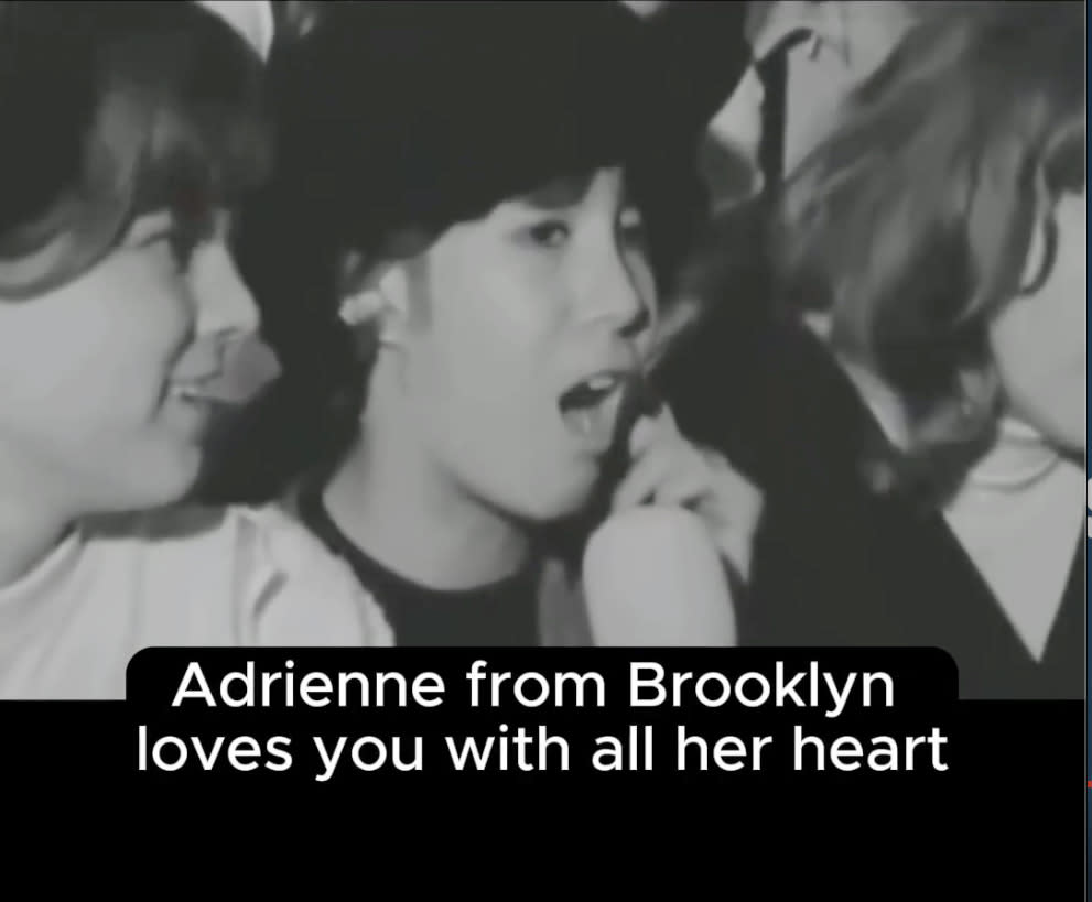 “Adrienne from Brooklyn,” immortalized in a 1964 clip of Beatles fans, has been identified as the late mom of a retired NYPD detective and a Staten Island mom, her family said. @paulmccartney/Instagram