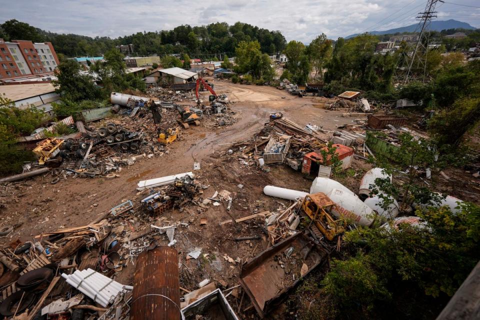 The city of Asheville in North Carolina was one of the hardest hit by Helene (Copyright 2024 The Associated Press. All rights reserved)