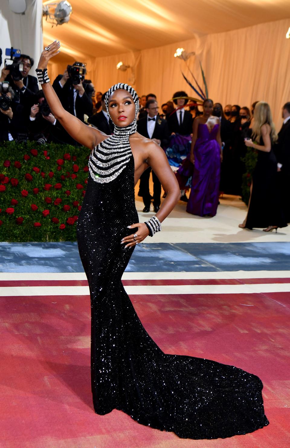 Janelle Monae in Ralph Lauren at the 2022 Met Gala. (Photo by ANGELA  WEISS / AFP) (Photo by ANGELA  WEISS/AFP via Getty Images)