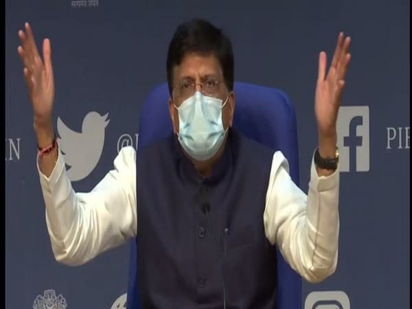 Union Minister Piyush Goyal during press conference in New Delhi on Monday. Photo/ANI