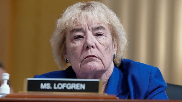 PHOTO: Zoe Lofgren, listens as the House select committee investigating the Jan. 6 attack on the Capitol holds a hearing at the Capitol in Washington, July 12, 2022. (Jacquelyn Martin/AP, FILE)