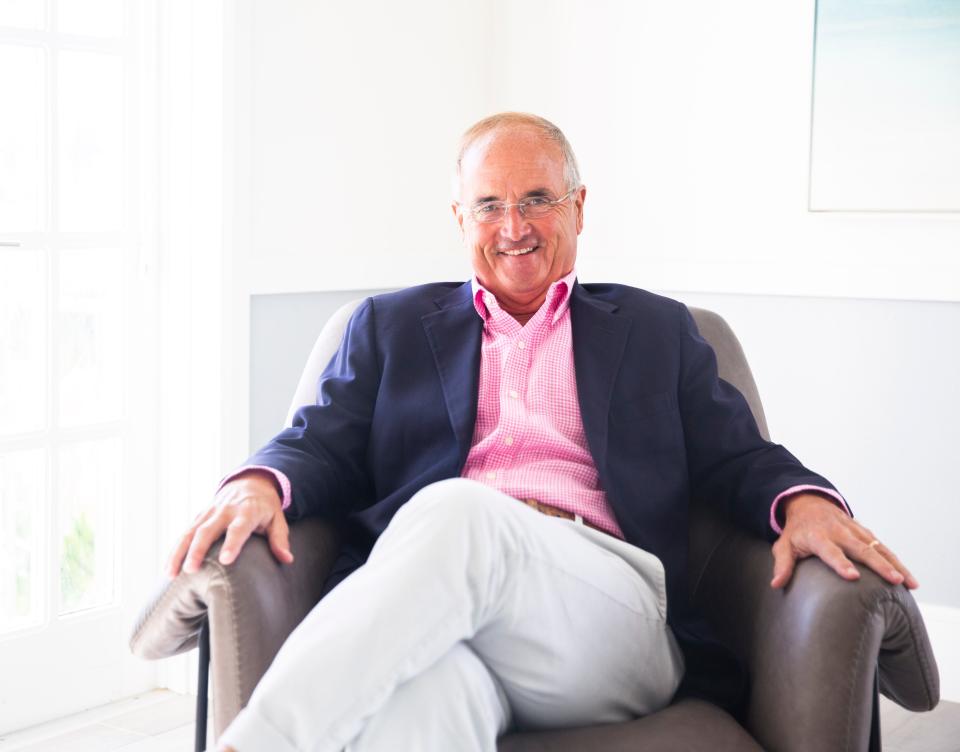 Entrepreneur, David Hoffmann, smiles in the Hoffmann Family of Companies' office on Friday, Dec. 17, 2021 in Naples, Fla.