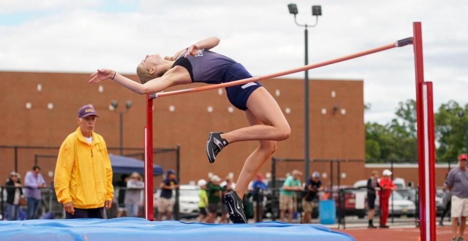 Howell's Samantha Strydesky wins the girls high jump at the Meet of Champions