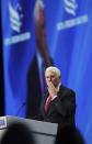 Former vice president Mike Pence speaks during the Road to Majority convention at Gaylord Palms Resort & Convention Center in Kissimmee, Fla., on Friday, June 18, 2021. (Stephen M. Dowell /Orlando Sentinel via AP)