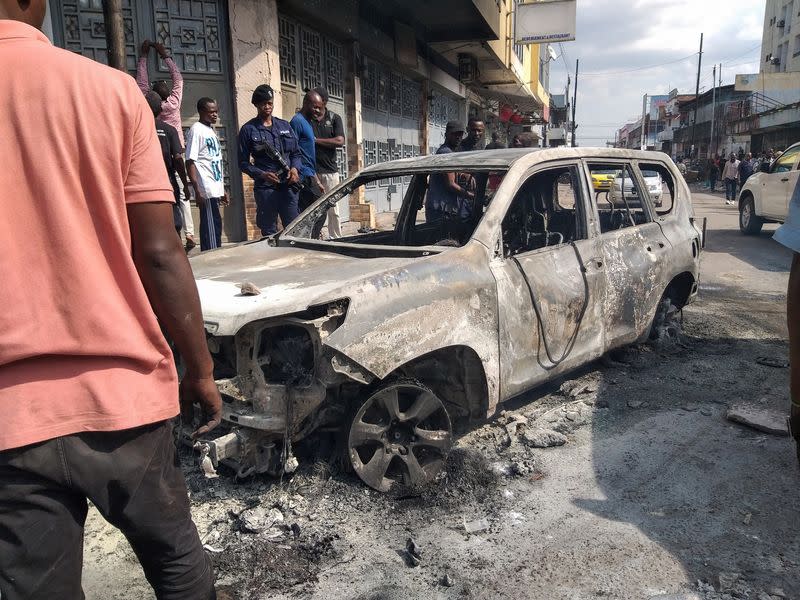 Aftermath of a protest in Kinshasa