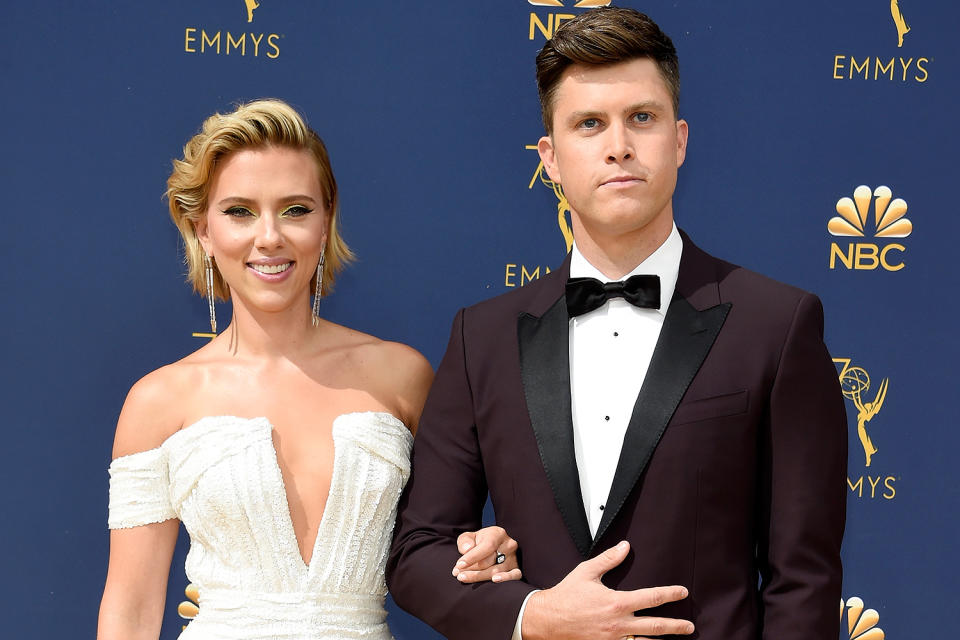 <p>Jost, a 12-time Emmy nominee, hosted the September 2018 awards in L.A., with Johansson at his side. </p>