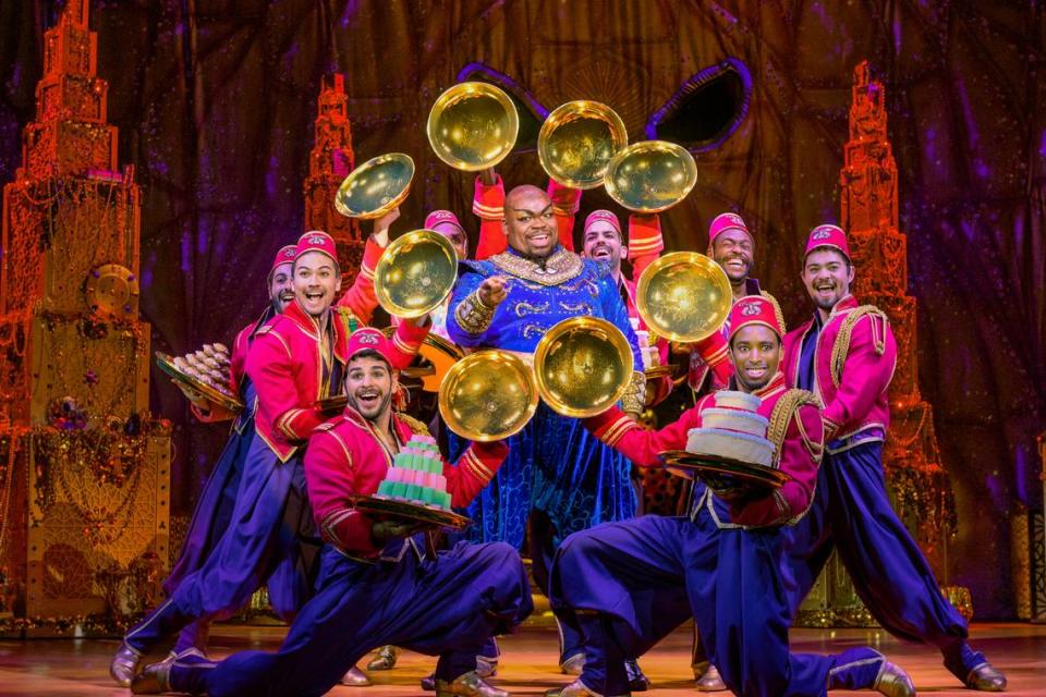 Marcus M. Martin plays the Genie in the touring stage version of “Disney’s Aladdin,” which will run May 30-June 4 at the Music Hall.