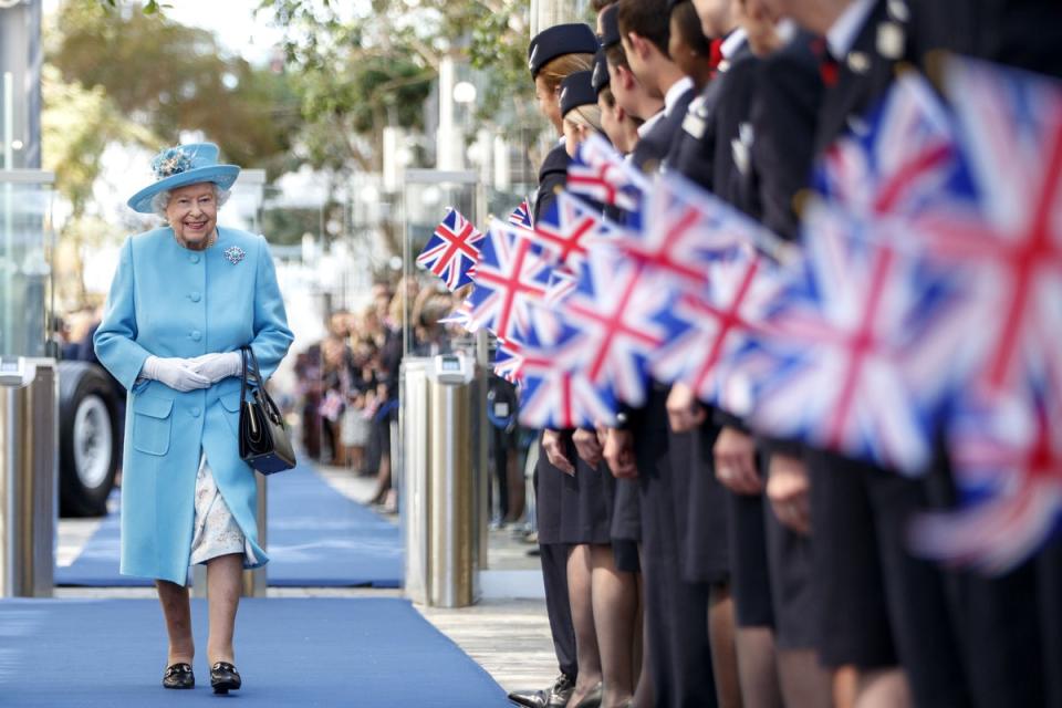 The Queen during a visit to the headquarters of British Airways (Tolga Akmen/PA) (PA Wire)