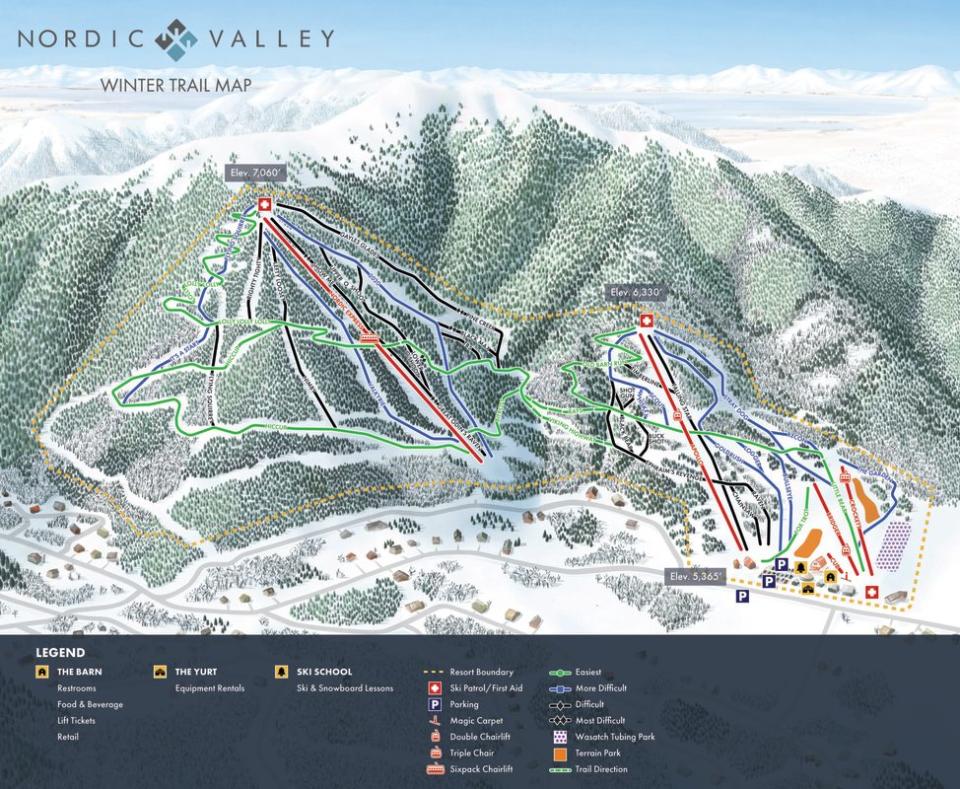 Nordic Valley Winter '22-'23 Trail Map