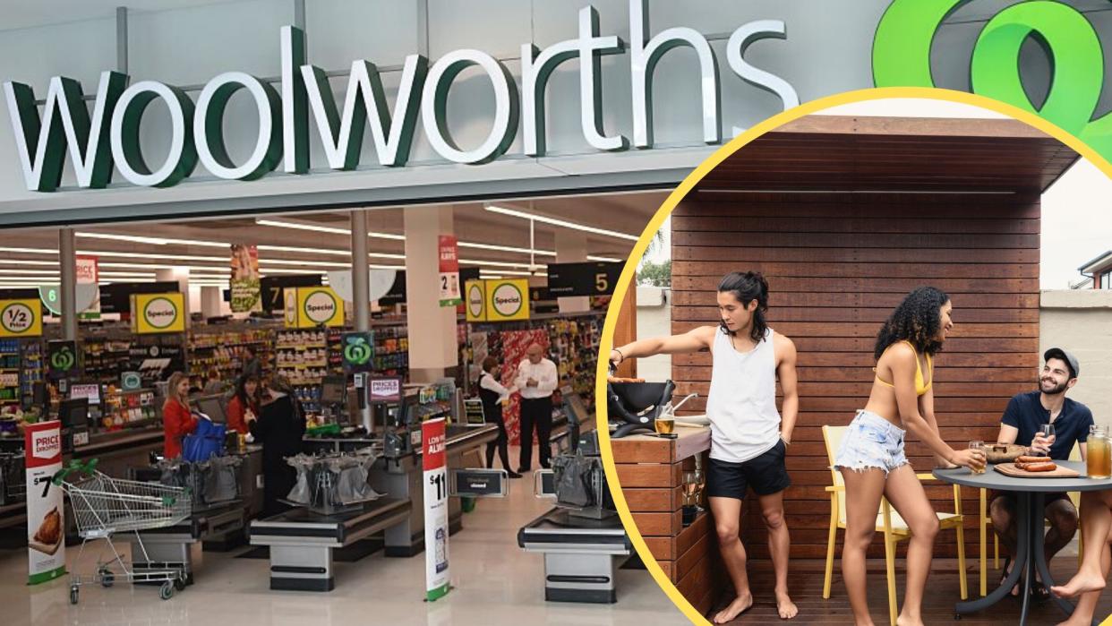 Pictured: Woolworths store, people at Australia day bbq. Images: Getty