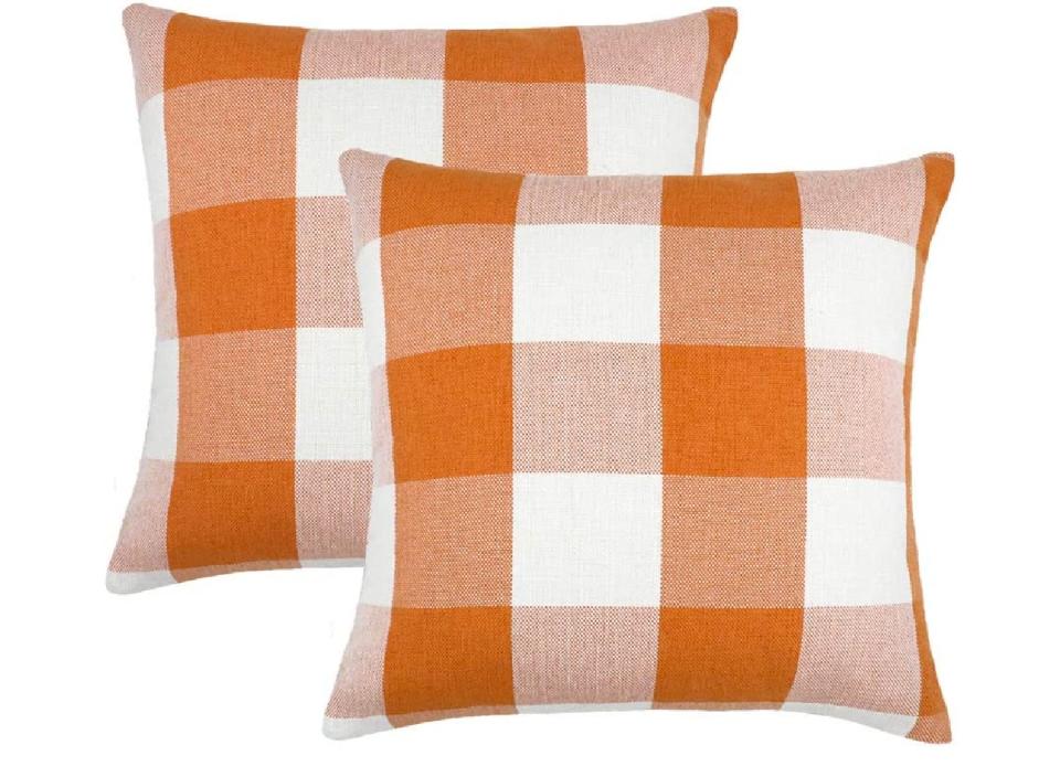 Brighten up your home with these stylish throw pillow covers that are perfect for autumn. (Source: Amazon)