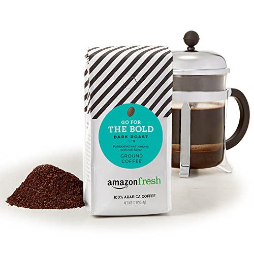 9) AmazonFresh Ground Coffee, Dark Roast