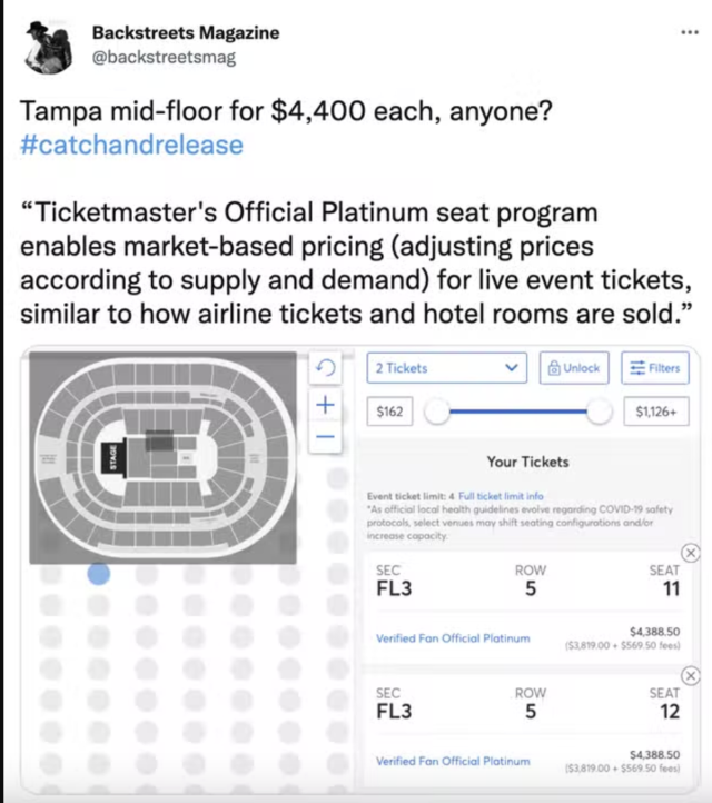 Criticism continues over Ticketmaster's controversial dynamic