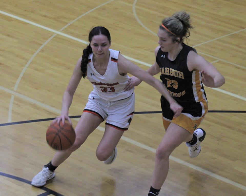 Cheboygan's Kenzie Burt (left) earned All-Straits Area Conference and All-Area team honors during her girls basketball career with the Lady Chiefs.