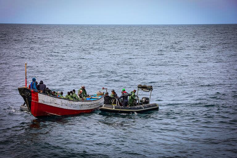 Un rescate de migrantes en Marruecos en una imagen de archivo.