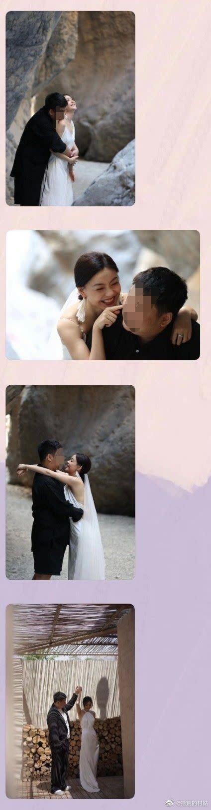 網瘋傳網紅「是亦琳啊」系列婚紗照，更傳出不雅床照就是老公賣給狗仔。（圖／翻攝自微博）