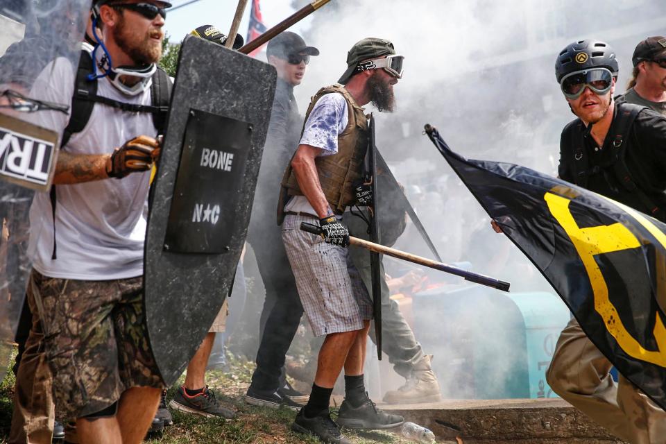 The 'Unite the Right' rally in Charlottesville, Virginia, August 2017.