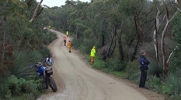 Police mounted a huge search on Saturday night looking for 7yo Simon. Photo: 7News.